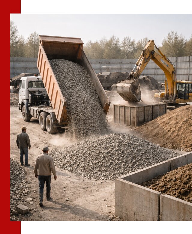 Доставка нерудных материалов с погрузкой и разгрузкой в Великом Новгороде