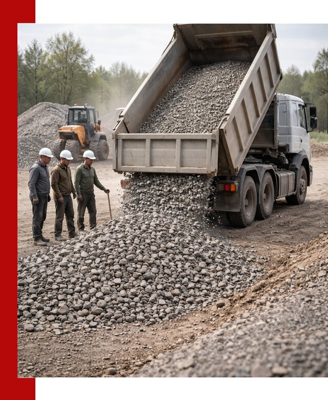 Доставка гравийного щебня фракции 70-120 в Великом Новгороде
