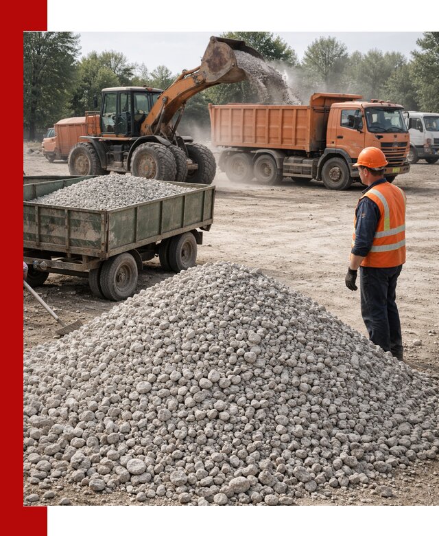 Доставка известнякового щебня фракция 20–40 в Великом Новгороде