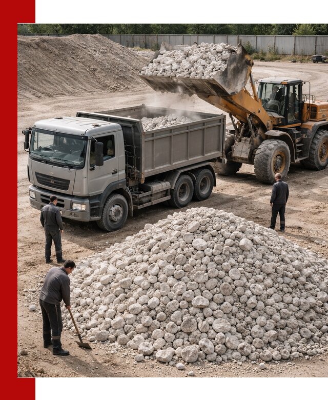 Известняковый щебень фракция 70–150 с доставкой в Великом Новгороде