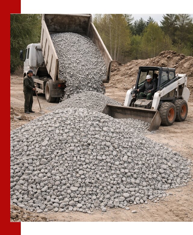 Доставка доломитового щебня в Великом Новгороде напрямую от карьера