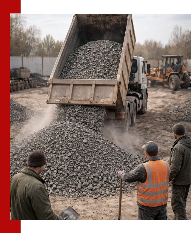 Доставка шлакового щебня в удобные сроки по выгодной цене в Великом Новгороде
