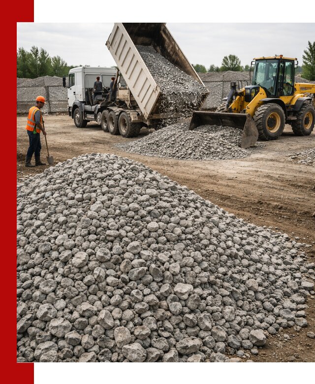 Доставка бетонного щебня фракции 40-70 в Великом Новгороде