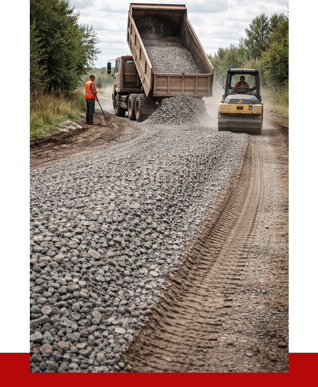Щебень для отсыпки дороги в Великом Новгороде от 2762 р. ПРОНЕРУДВлк