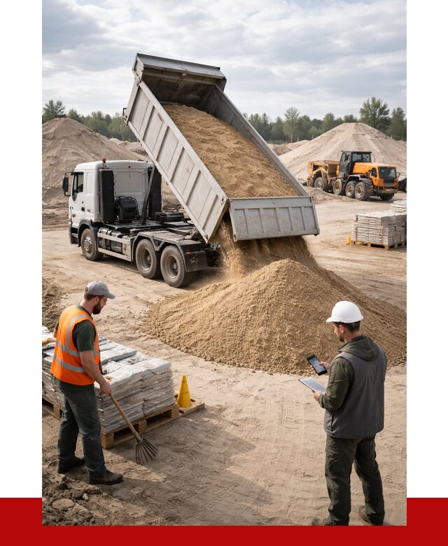 Карьерный песок с доставкой в Великом Новгороде от 3683 р. ПРОНЕРУДВлк