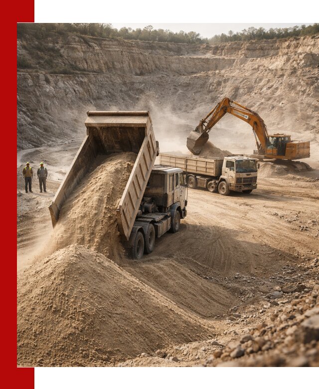 Карьерный песок навалом с доставкой в Великом Новгороде