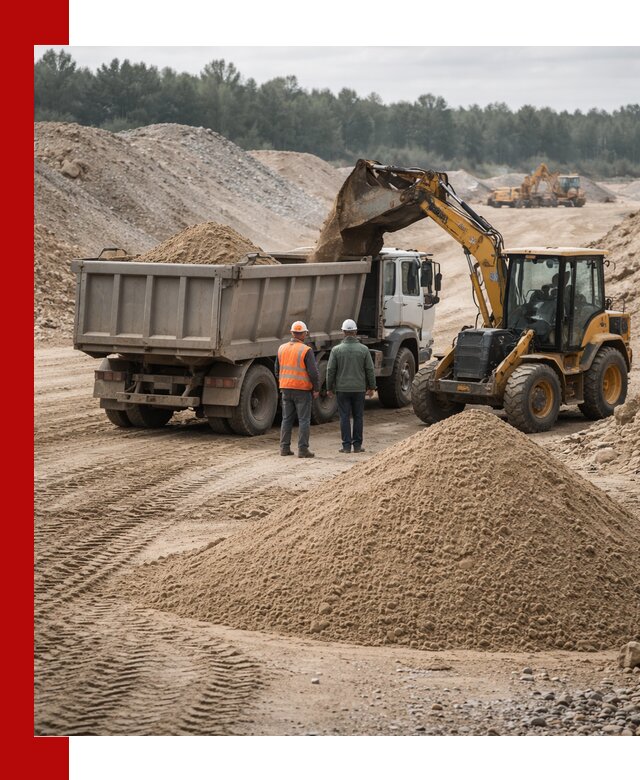 Карьерный среднезернистый песок с доставкой в Великом Новгороде