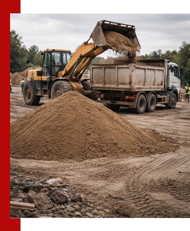 Доставка речного песка навалом в Великом Новгороде быстро и выгодно