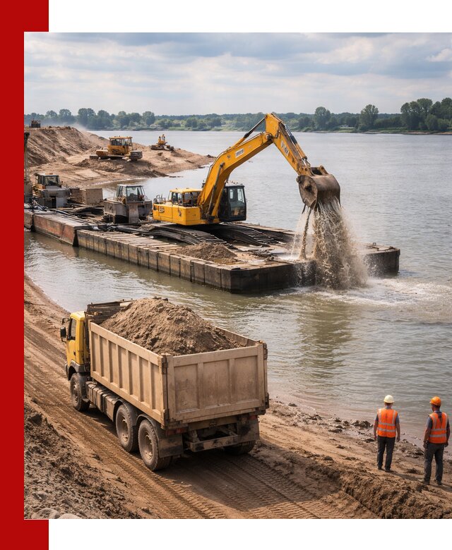 Намывной песок с доставкой в Великом Новгороде оптом и в розницу