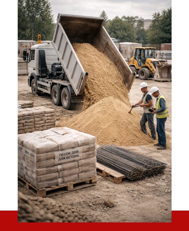 Песок для бетона в Великом Новгороде от 2558 р. с доставкой, ПРОНЕРУДВлк