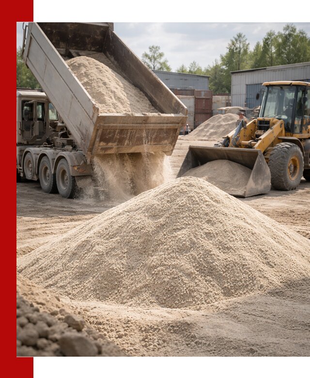 Кварцевый песок с доставкой в Великом Новгороде для строительных работ