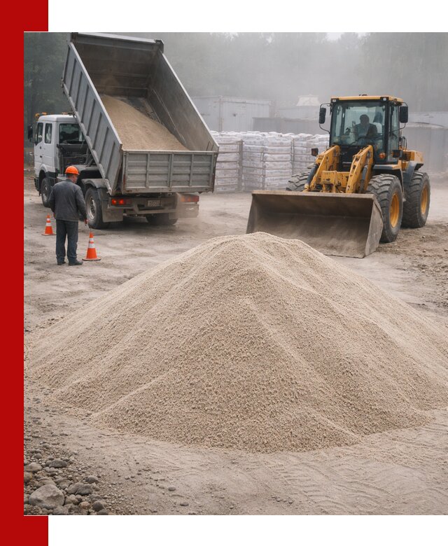 Кварцевый песок фракция 0–8 для стройработ в Великом Новгороде