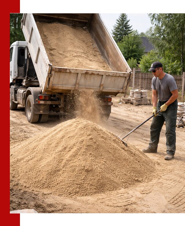 Доставка сухого песка самосвалами в Великом Новгороде