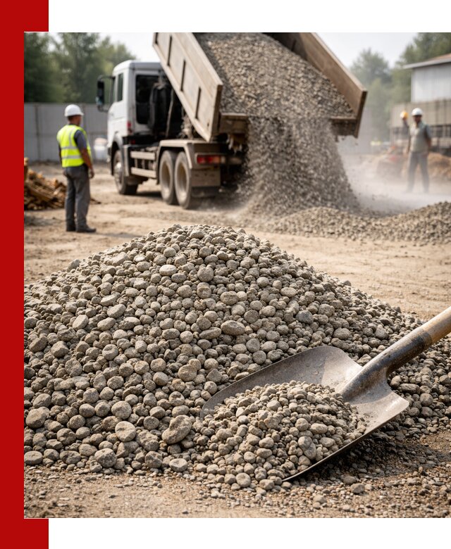 Доставка гравия фракции 20-40 в Великом Новгороде с самосвалами