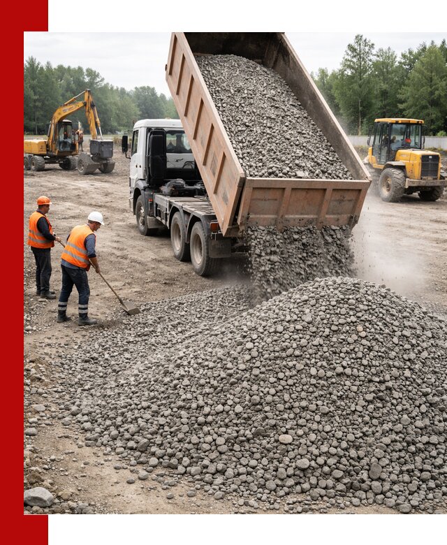 Доставка гравия фракции 40-70 в Великом Новгороде оптом и в розницу