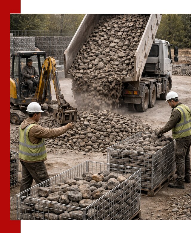 Камень для габионов фракция 100–201 в Великом Новгороде