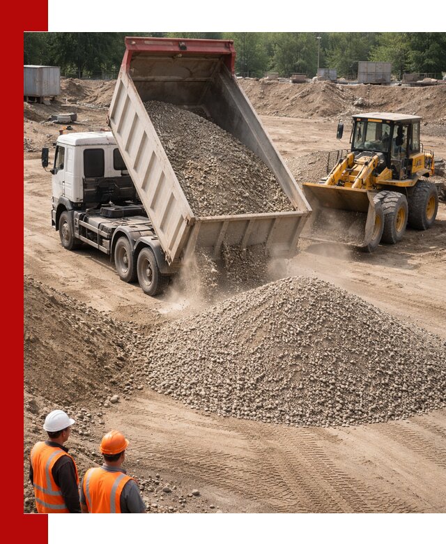 Щебень с песком (ЩГПС С2) с доставкой в Великом Новгороде