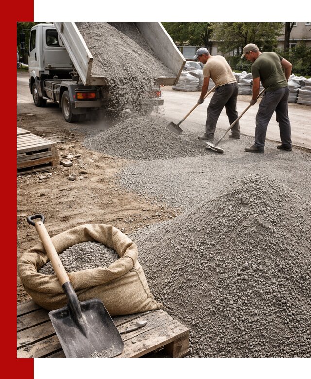 Отсев для тротуарной плитки в Великом Новгороде — доставка и укладка