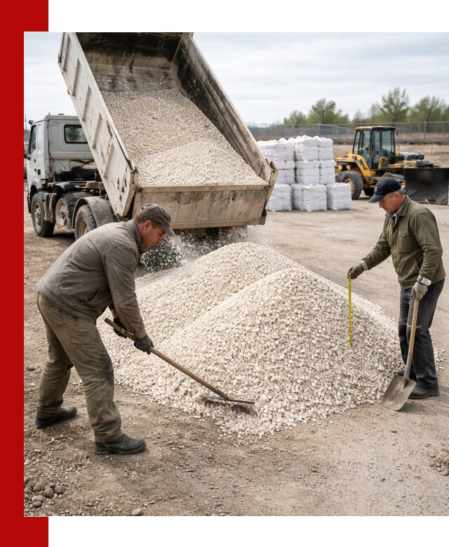 Мраморная крошка с доставкой и разгрузкой в Великом Новгороде