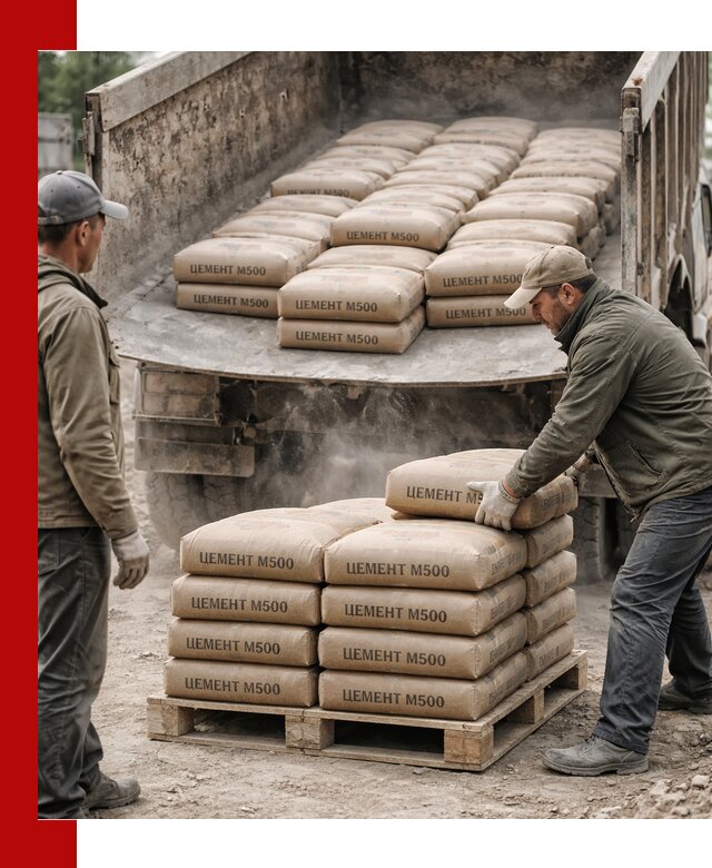 Цемент М500 с доставкой самосвалом в Великом Новгороде