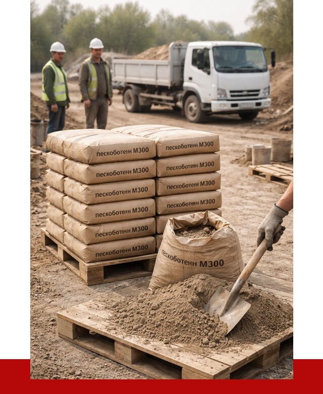 Пескобетон М300 в Великом Новгороде с доставкой от 4757 р. за куб | ПРОНЕРУДВлк
