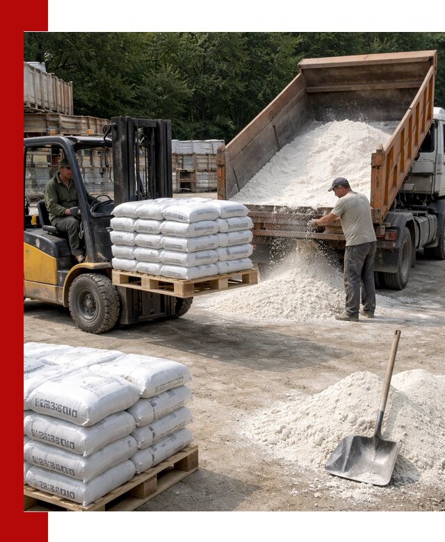Доставка строительной извести оптом и в розницу в Великом Новгороде