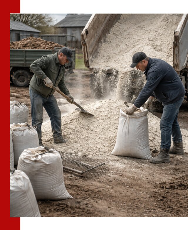 Доставка извести пушонки в Великом Новгороде оптом и мелким оптом