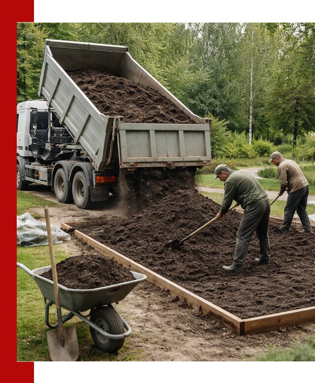 Доставка грунта для озеленения и благоустройства в Великом Новгороде