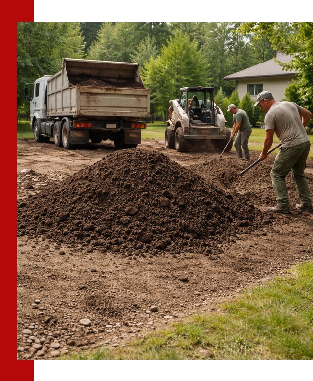 Доставка и укладка грунта для газона в Великом Новгороде