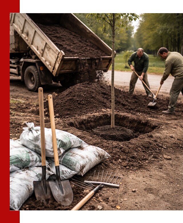 Грунт для посадки деревьев в Великом Новгороде — доставка и подготовка почвы