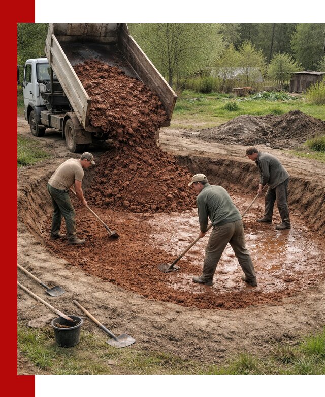 Купить качественную глину для пруда в Великом Новгороде