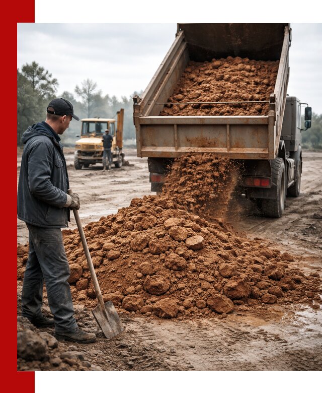 Глина для засыпки в Великом Новгороде с доставкой самосвалами