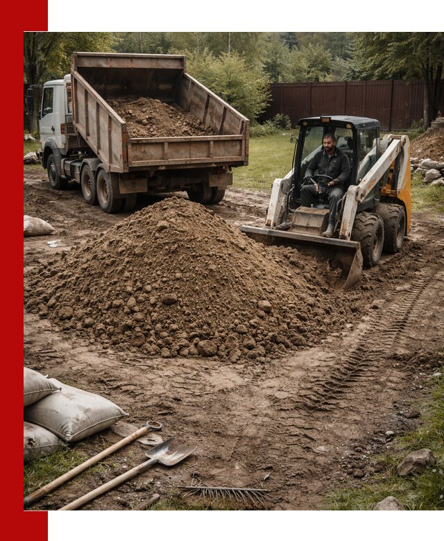 Суглинок для планировки участков в Великом Новгороде с доставкой и выгрузкой