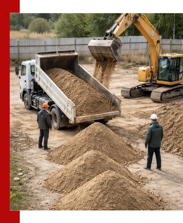 Доставка супеси вагонными и автопартиями в Великом Новгороде