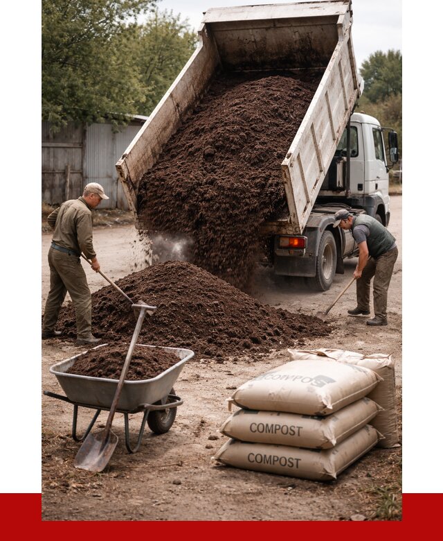 Купить компост в Великом Новгороде от 4297 р. за куб с доставкой | ПРОНЕРУДВлк