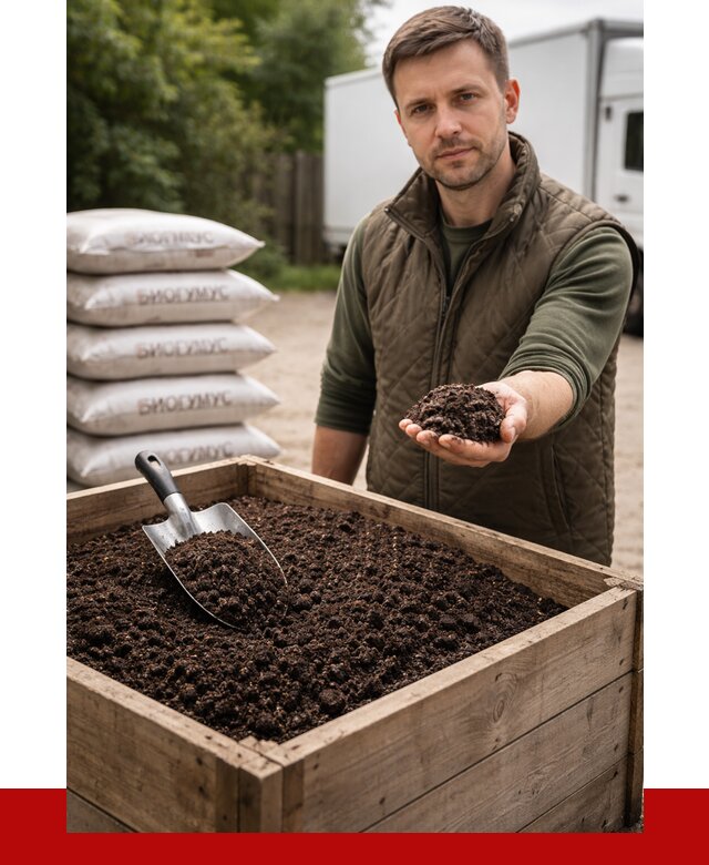 Купить биогумус в Великом Новгороде с доставкой от 8696 р. за куб | ПРОНЕРУДВлк