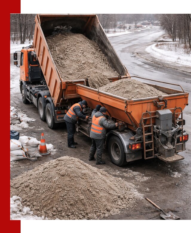 Поставка и вывоз пескосоля в Великом Новгороде оптом и в розницу