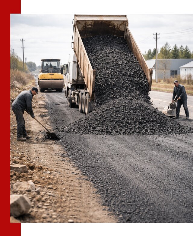 Асфальтовая крошка для дорог в Великом Новгороде — поставка и доставка