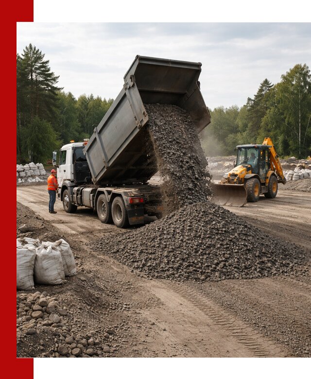 Доставка дробленого асфальта в Великом Новгороде для дорожных работ