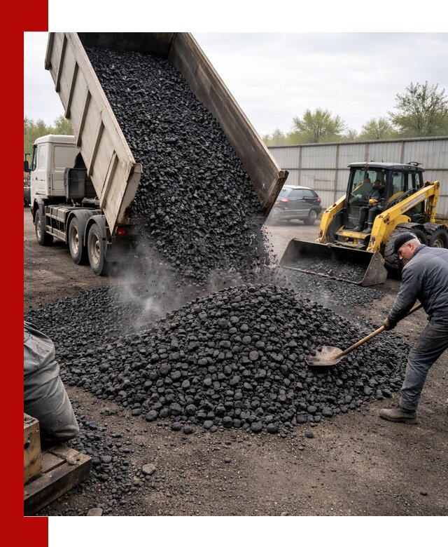 Доставка угля орех в Великом Новгороде оптом и в розницу