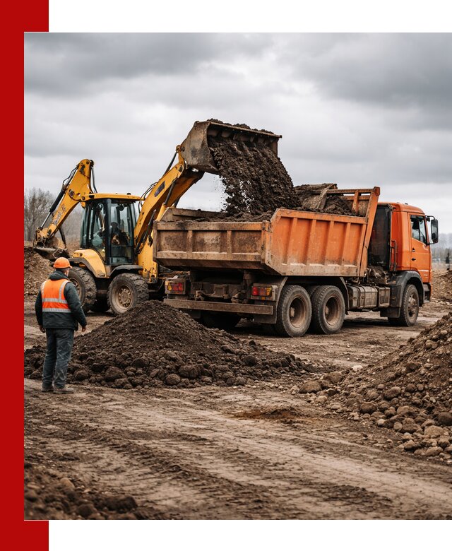 Вывоз грунта и строительного мусора в Великом Новгороде грузовыми самосвалами