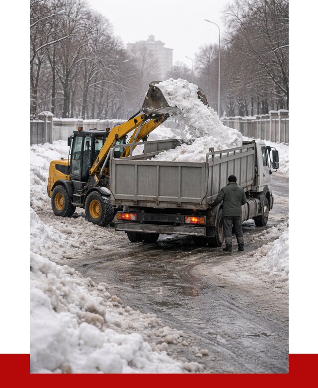 Вывоз снега с погрузкой в Великом Новгороде от 3581 р. ПРОНЕРУДВлк