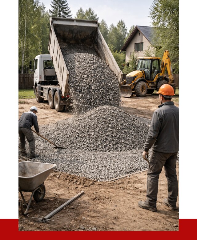 Отсыпка участка щебнем в Великом Новгороде от 6650 р. ПРОНЕРУДВлк