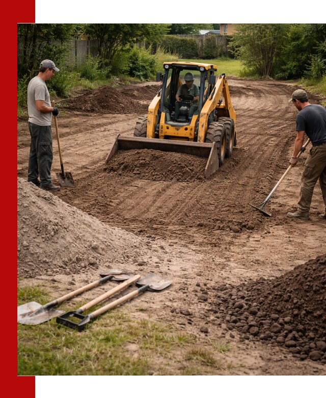 Планировка участка грунтом с вывозом и доставкой в Великом Новгороде