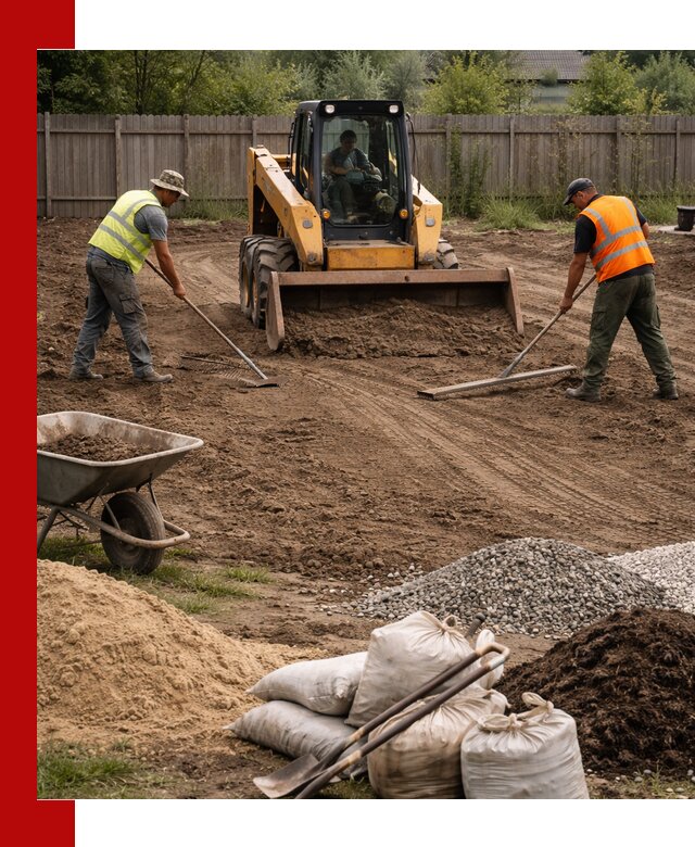 Выравнивание участка под строительство и благоустройство в Великом Новгороде