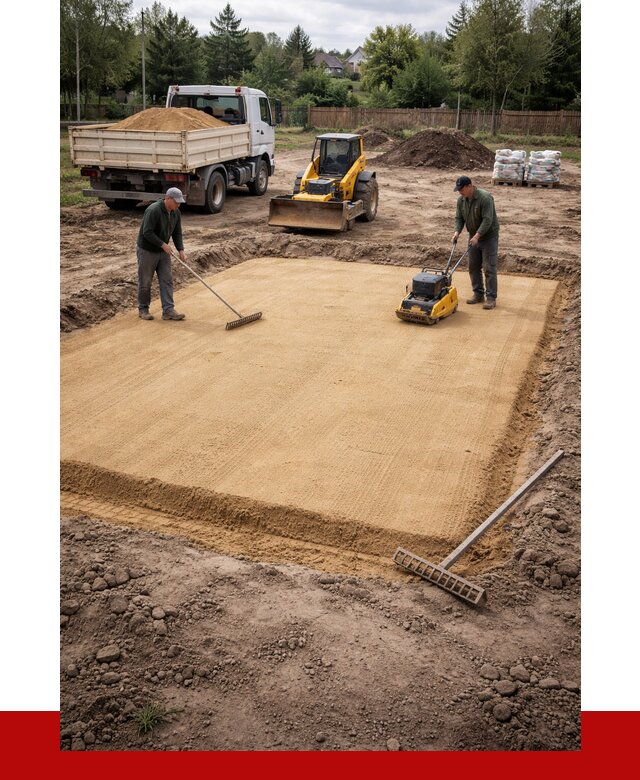 Устройство песчаной подушки в Великом Новгороде от 4604 р. ПРОНЕРУДВлк