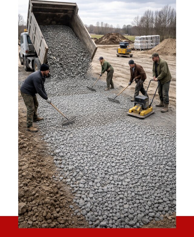 Устройство щебеночной подушки в Великом Новгороде от 4604 р. ПРОНЕРУДВлк